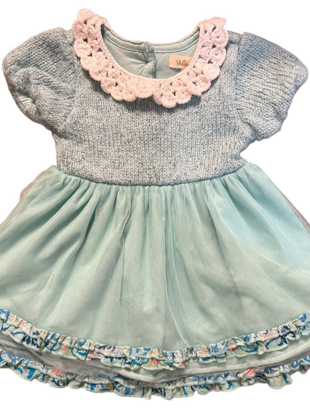 matilda jane into the blue dress | Dresses | Matilda Jane Knit Tulle 62 Months Crochet Collar Boutique matilda jane backpack